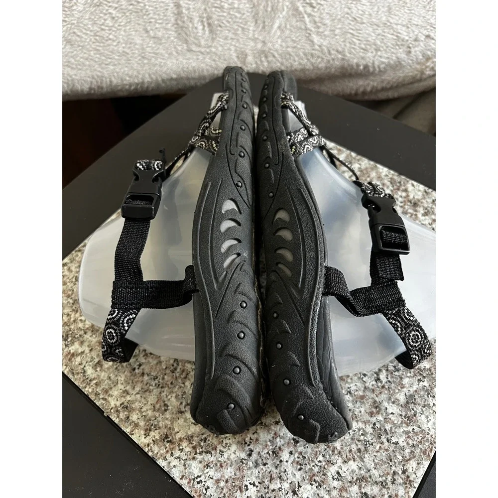 Skechers Outdoor Lifestyle Womens Black White Strappy Hiking Sandals‎ Buckle 11